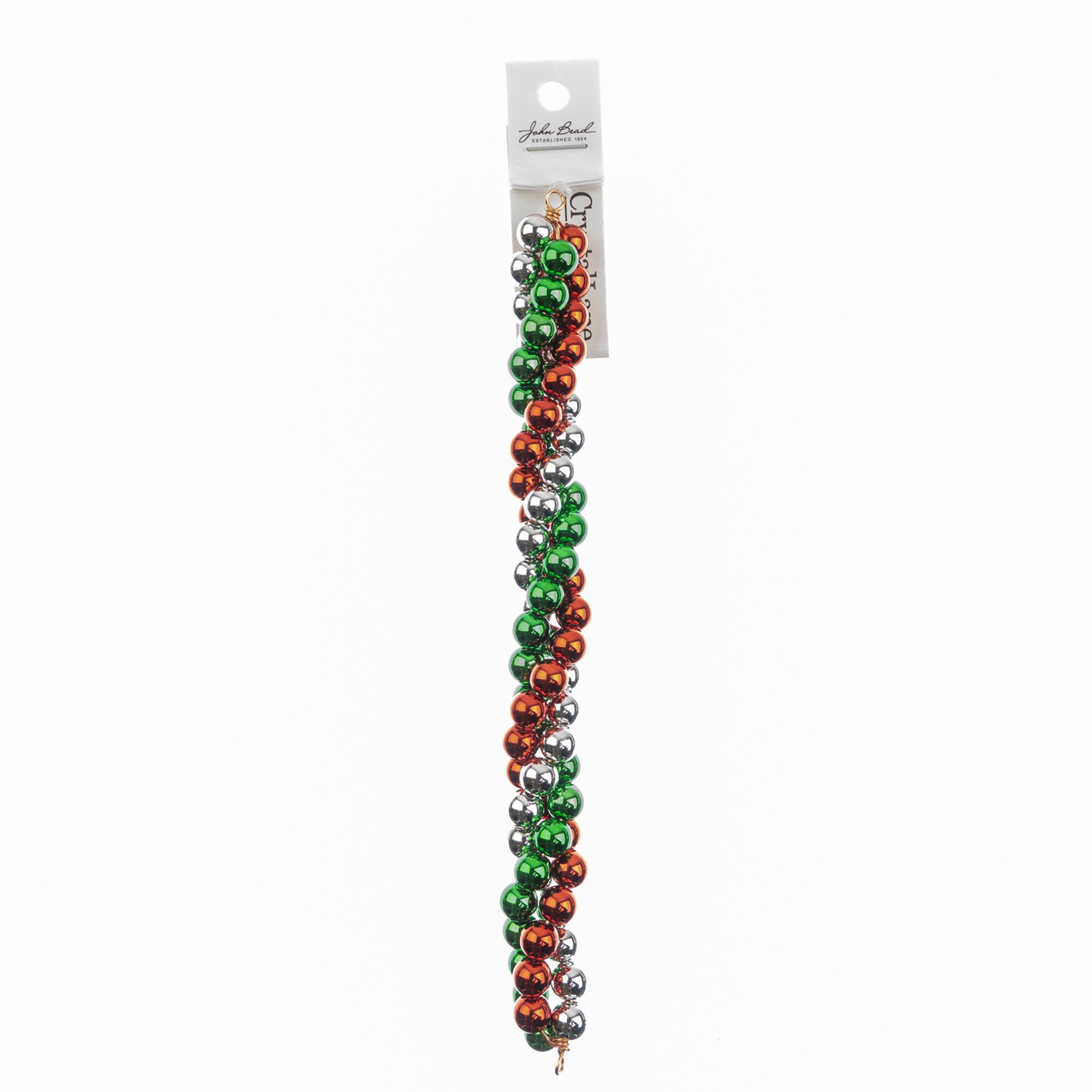 Crystal Lane DIY 7" Christmas Holiday Designer Acrylic Twisted Baubles Bead Strand